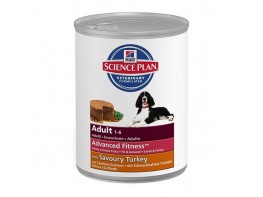 Imagen del producto Hills Science plan advanced fitness adulto dog food tins 12 x 370g (turkey)