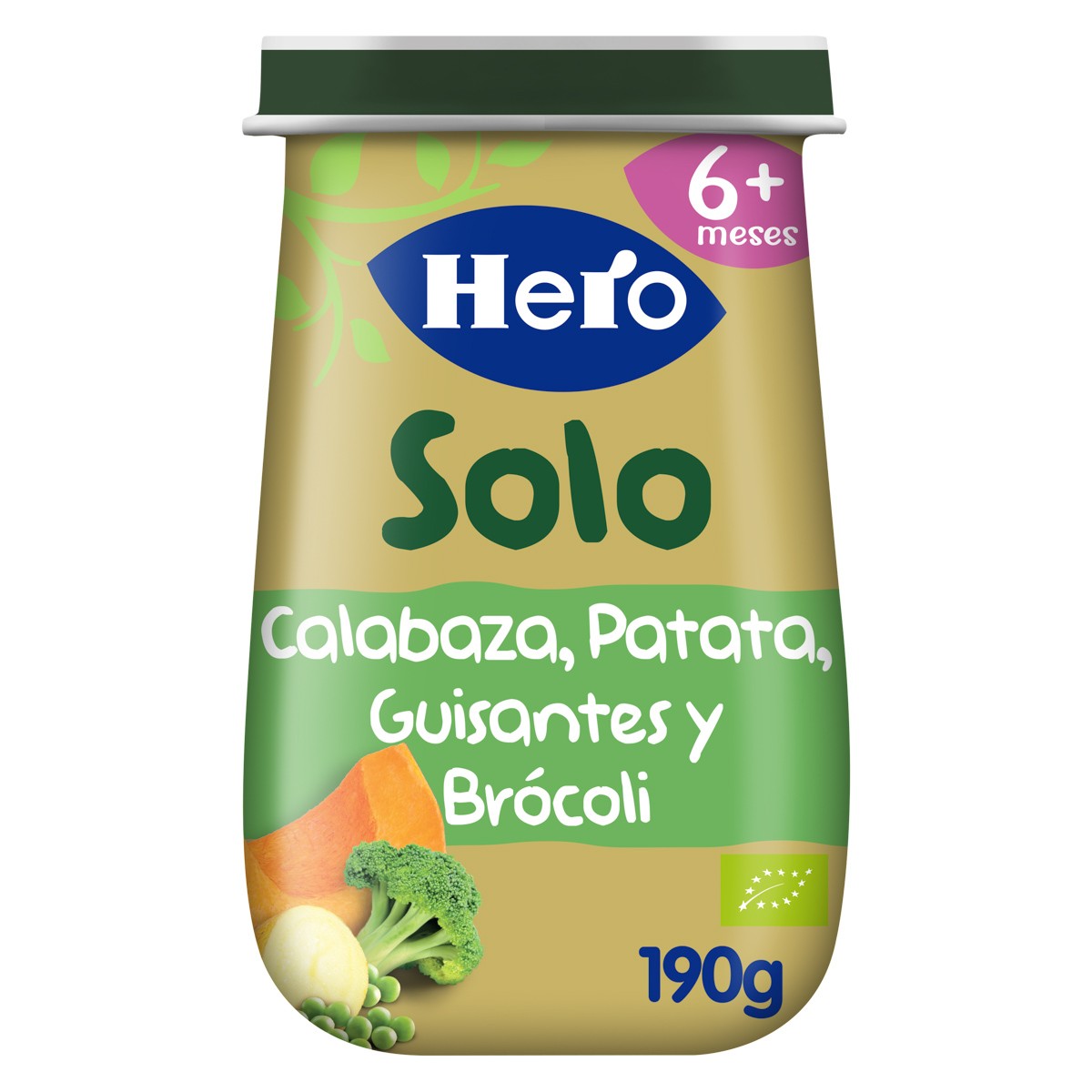 Hero Baby Solo ecológico crema de calabaza y puré de patatas 190g